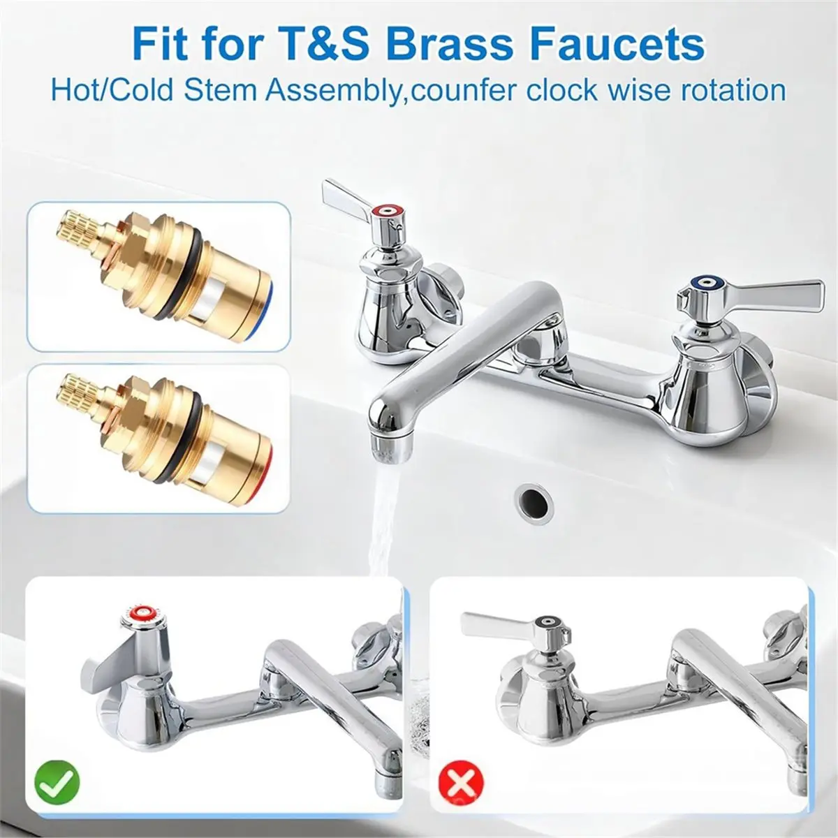 (WSFS) 013788-45 Cold&013787-45 Hot Ceramic Cartridge with 5-HDL-L Faucet Handle for T&S Brass Faucet,Ceramic Faucet Cartridge
(WSFS) 013788-45 Cold&013787-45 Hot Ceramic Cartridge with 5-HDL-L Faucet Handle for T&S Brass Faucet,Ceramic Faucet Cartridge