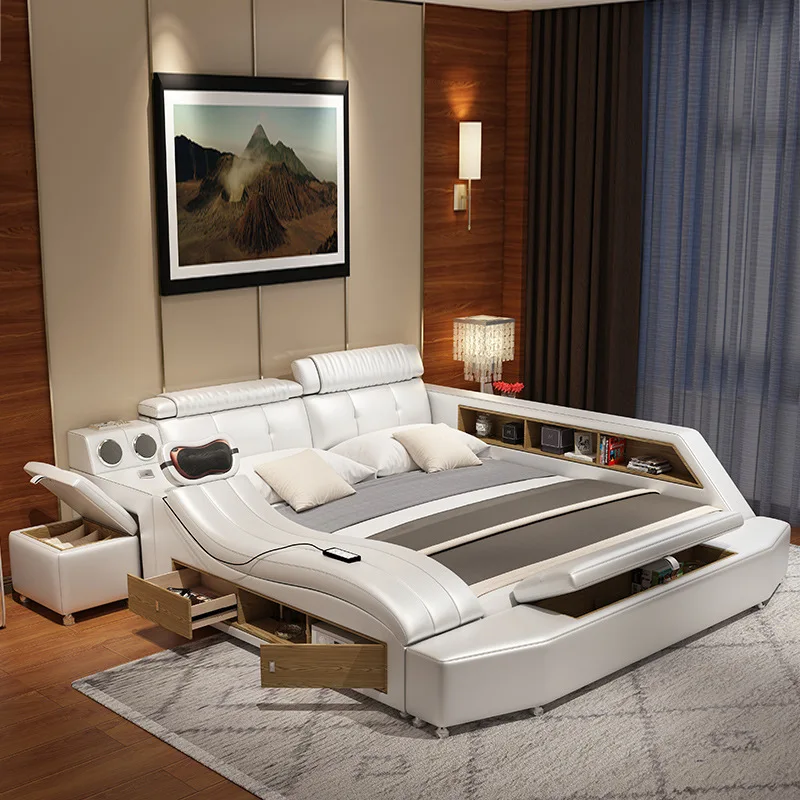 !@2024 Hot Sale High End Modern Luxury Genuine Leather Multifunctional Smart Bed with Massage Home Furniture
!@2024 Hot Sale High End Modern Luxury Genuine Leather Multifunctional Smart Bed with Massage Home Furniture