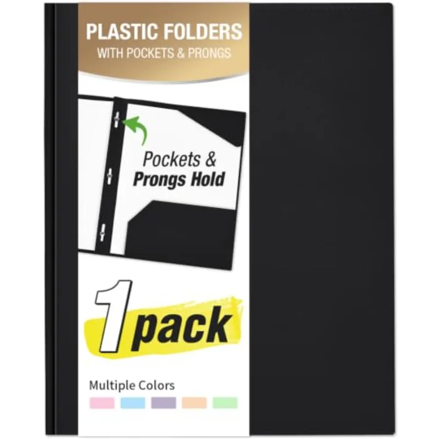 2-Pocket Folder with Prongs, Heavy Duty 3 Prong File Folders for Documents, Colored Plastic Folder with Pockets Back to School
2-Pocket Folder with Prongs, Heavy Duty 3 Prong File Folders for Documents, Colored Plastic Folder with Pockets Back to School