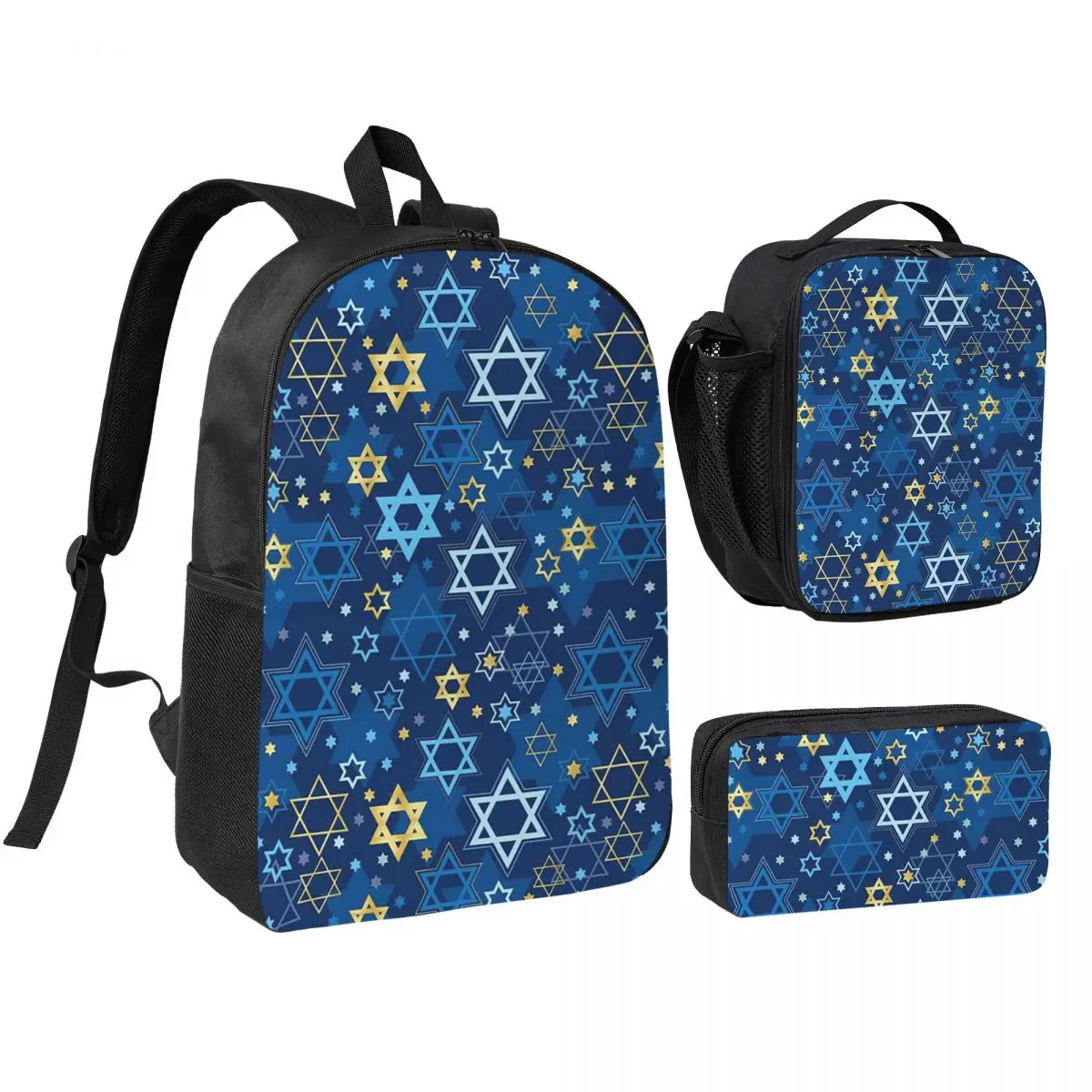 Star Of David Print Backpack Boys Girls BookBag School Bag Shoulder Bags 3ps Insulated Lunch Bag Pencil Case
Star Of David Print Backpack Boys Girls BookBag School Bag Shoulder Bags 3ps Insulated Lunch Bag Pencil Case