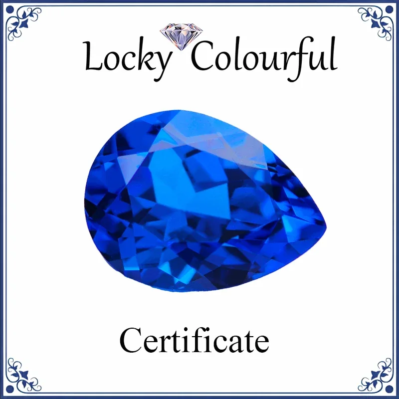Lab Grown Sapphire Pear Shape Top Quality Blue Demon Color Beads for Diy Jewelry Making Necklace Rings Selectable AGLCertificate
Lab Grown Sapphire Pear Shape Top Quality Blue Demon Color Beads for Diy Jewelry Making Necklace Rings Selectable AGLCertificate