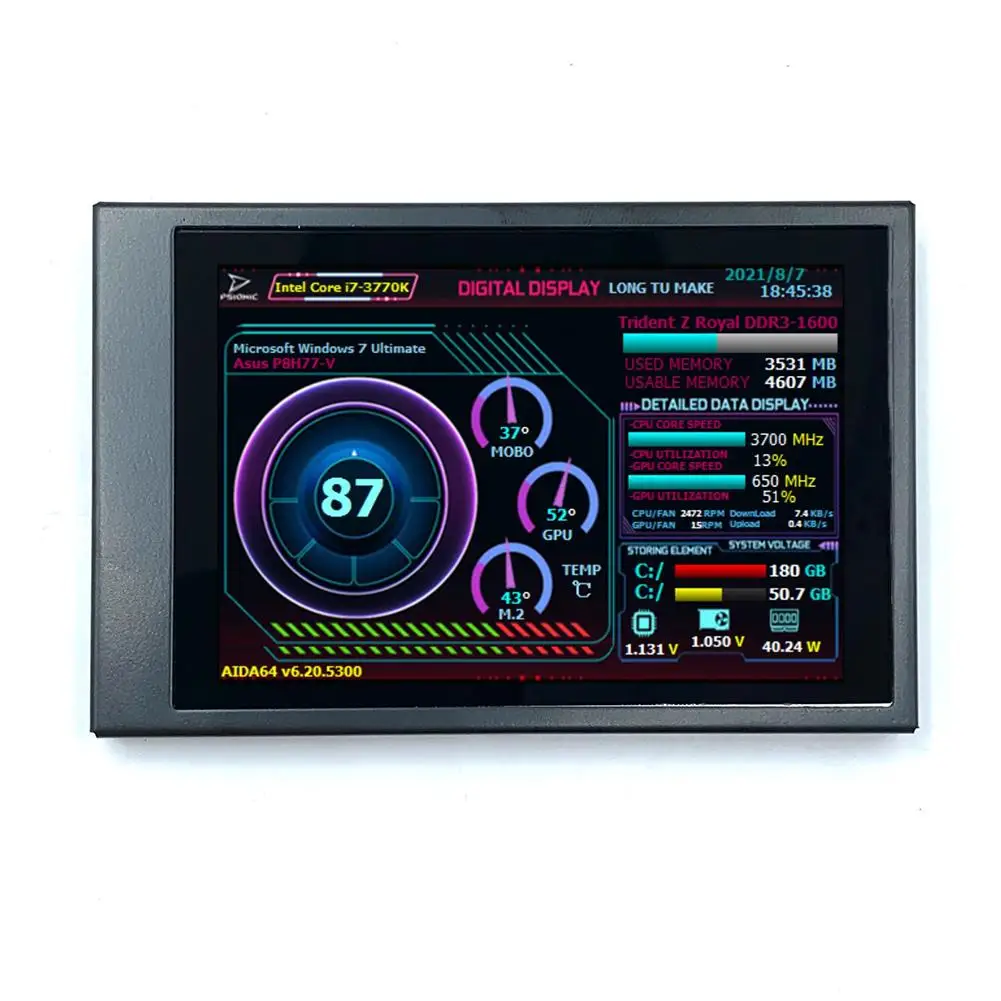 Energy Saving 3.5 Inch Display Horizontal Vertical Switching Multiple Themes Support 1-click Theme Switching Operation
Energy Saving 3.5 Inch Display Horizontal Vertical Switching Multiple Themes Support 1-click Theme Switching Operation