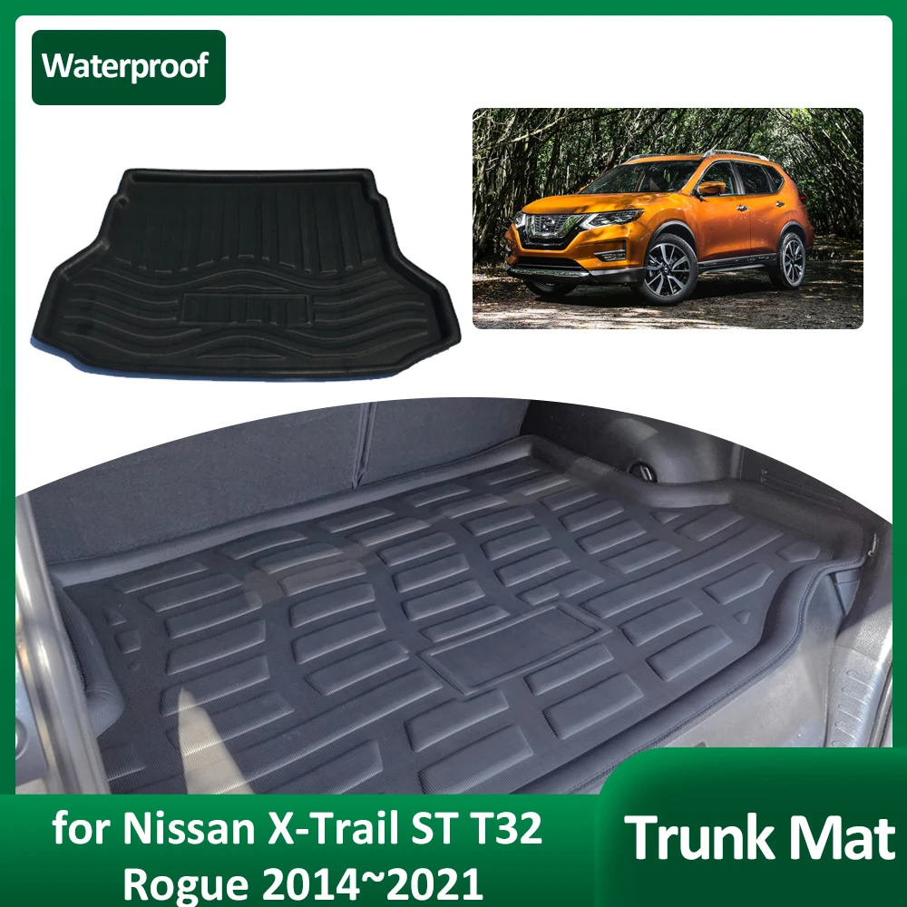 Коврик для багажника автомобиля для Nissan X-Trail ST T32 Rogue 2014 ~ 2021 2015, лоток, водонепроницаемый задний коврик, подкладка для грузов, аксессуары
Коврик для багажника автомобиля для Nissan X-Trail ST T32 Rogue 2014 ~ 2021 2015, лоток, водонепроницаемый задний коврик, подкладка для грузов, аксессуары