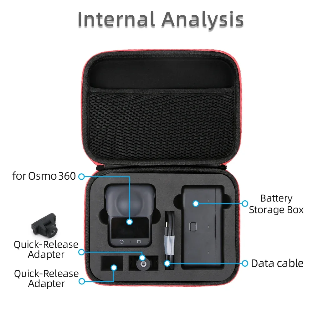 Carrying Case For DJI Osmo 360, Storage Bag Anti-Pressure and Anti-Shock Travel Case Portable Organizer Bag Camera Accessories
Carrying Case For DJI Osmo 360, Storage Bag Anti-Pressure and Anti-Shock Travel Case Portable Organizer Bag Camera Accessories