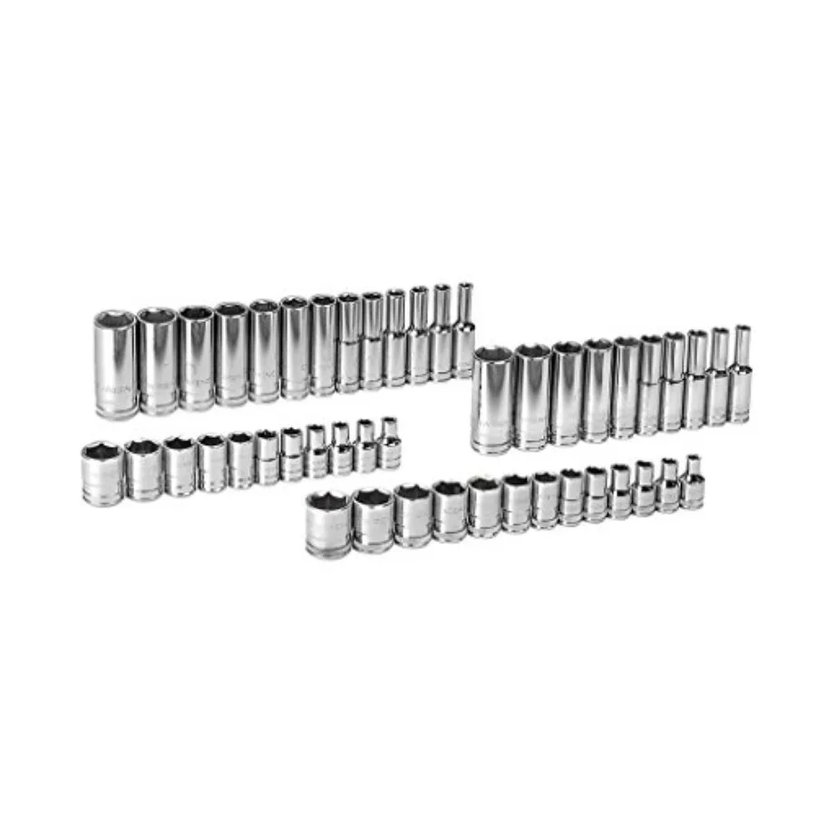 47 Pc. Drive 6 Pt. Socket Set, Standard and Deep, SAE/Metric - 80314D
47 Pc. Drive 6 Pt. Socket Set, Standard and Deep, SAE/Metric - 80314D
