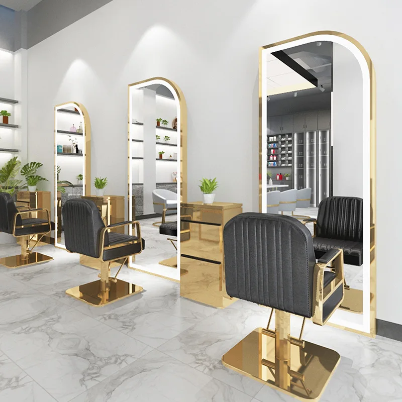 Internet celebrity barbershop hairdresser mirror custom simple with light beauty mirror single-sided mirror LED all-in-one
Internet celebrity barbershop hairdresser mirror custom simple with light beauty mirror single-sided mirror LED all-in-one