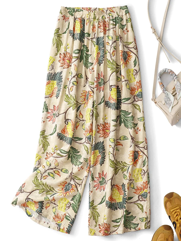 Summer 2026 New Fashion High Waist Loose Plant Floral Print Straight Leg Pants Women Casual Trousers Vintage Style Pocket Detail
Summer 2026 New Fashion High Waist Loose Plant Floral Print Straight Leg Pants Women Casual Trousers Vintage Style Pocket Detail