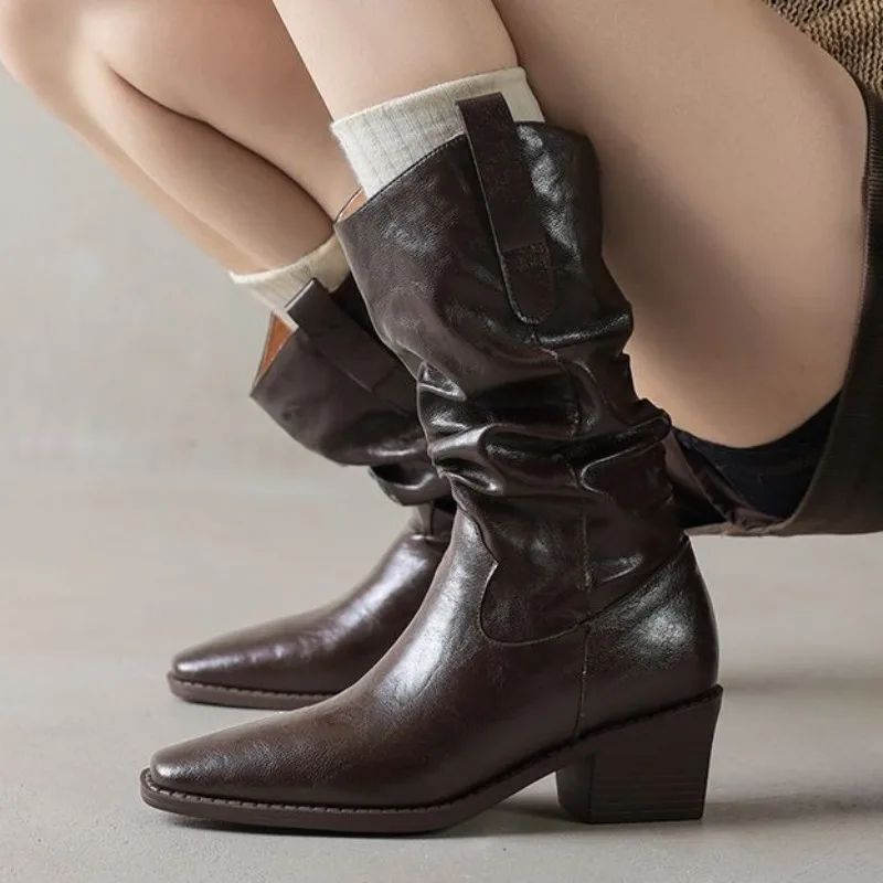 Mid Heels Women Pointed Toe Short Boots Fashion Elegant Cozy Shoes Designer Winter New Ankle Boots 2025 Dress Pumps Zapatillas
Mid Heels Women Pointed Toe Short Boots Fashion Elegant Cozy Shoes Designer Winter New Ankle Boots 2025 Dress Pumps Zapatillas