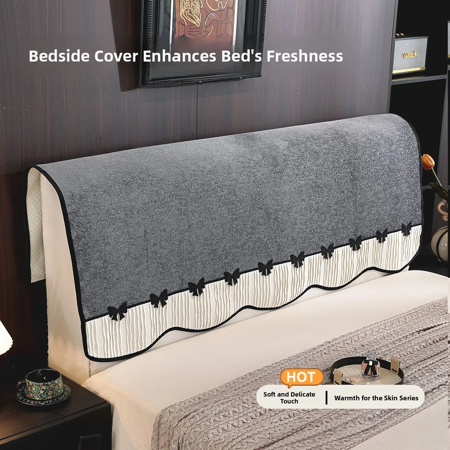 Элитный серый мягкий защитный чехол для изголовья кровати в европейском стиле из молочного вельвета, тканевый пылезащитный чехол для спальни и дома
Элитный серый мягкий защитный чехол для изголовья кровати в европейском стиле из молочного вельвета, тканевый пылезащитный чехол для спальни и дома