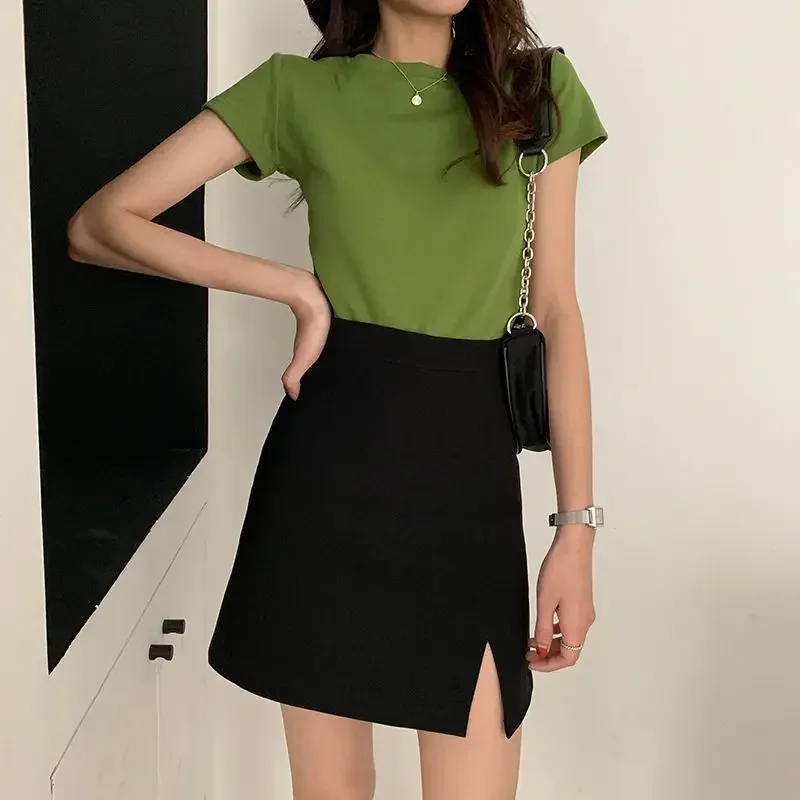 Black Mini Skirts Women Elegant Side-slit Design Office Lady High Waist Simple Korean Style Trendy Daily All-match Faldas Mujer
Black Mini Skirts Women Elegant Side-slit Design Office Lady High Waist Simple Korean Style Trendy Daily All-match Faldas Mujer