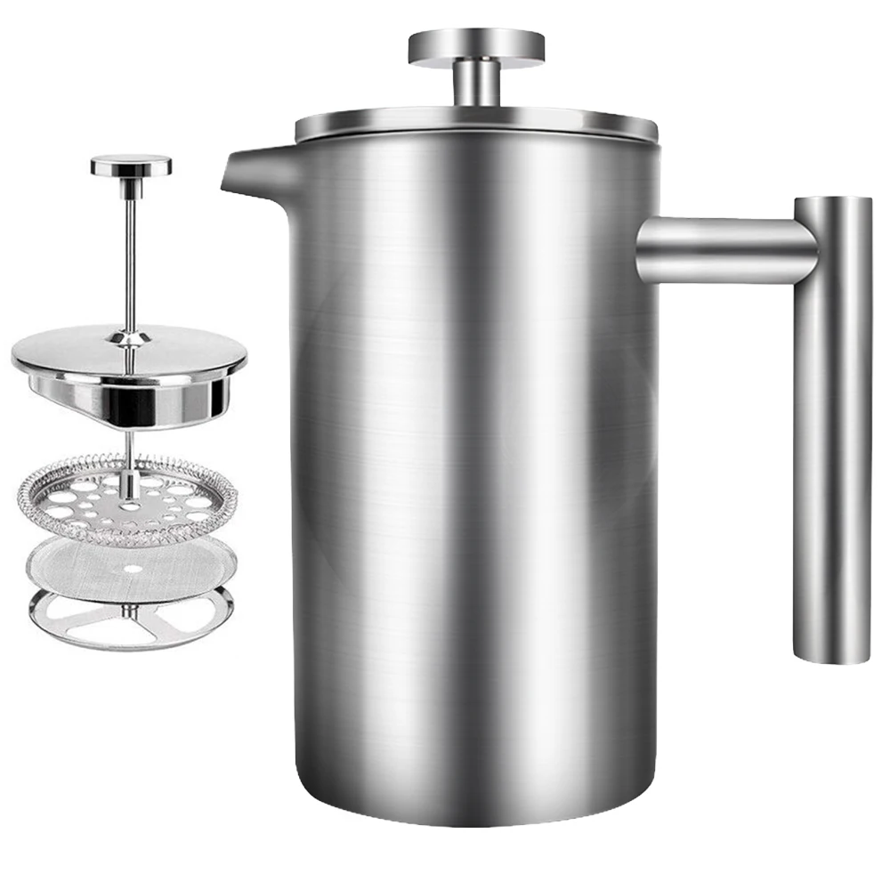 Large Capacity French Press Coffee Maker Coffee Percolator Pot Tea Maker Pot Espresso Coffee Machine Stainless Steel Double Wall
Large Capacity French Press Coffee Maker Coffee Percolator Pot Tea Maker Pot Espresso Coffee Machine Stainless Steel Double Wall
