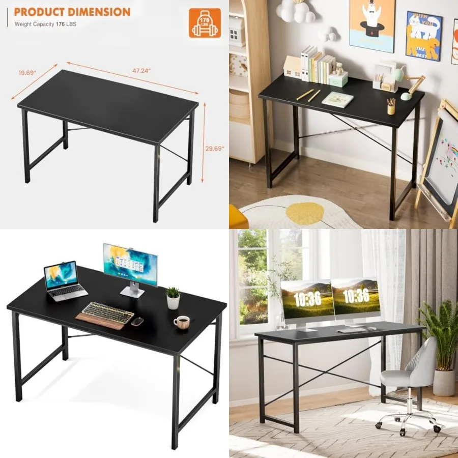 Computer Office Desk 48 Inch Student Study Writing Work with Metal Frame Wood Tabletop Simple PC Home Bedroom Table - Basic
Computer Office Desk 48 Inch Student Study Writing Work with Metal Frame Wood Tabletop Simple PC Home Bedroom Table - Basic