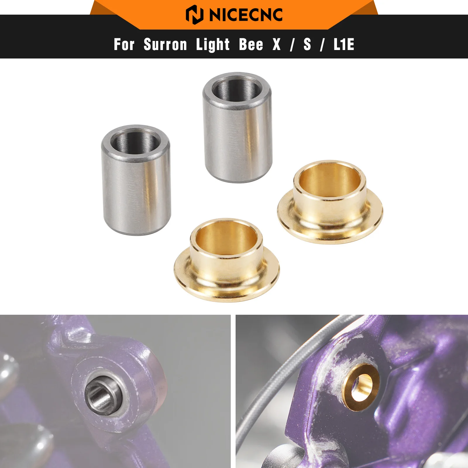 NICECNC For Surron Light Bee X S L1E Rear Swingarm And Frame Hole Bushings For Segway X160 X260 Electric Dirt Bike 2024 2025
NICECNC For Surron Light Bee X S L1E Rear Swingarm And Frame Hole Bushings For Segway X160 X260 Electric Dirt Bike 2024 2025