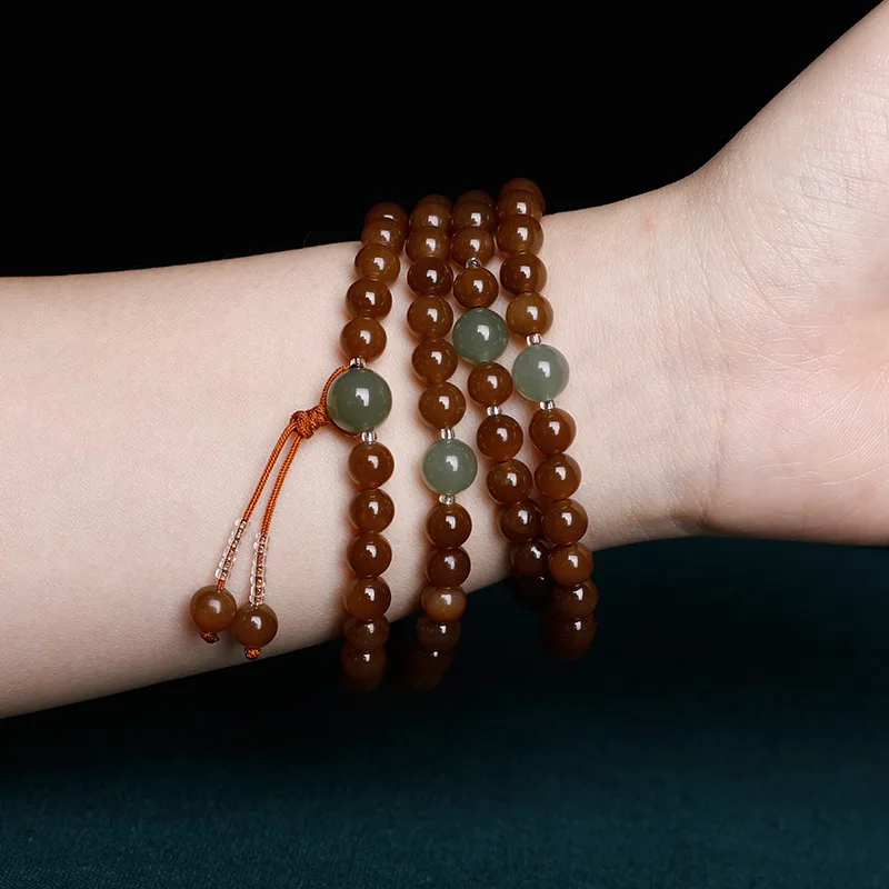 Natural Hetian Qiemo Sugar Jade 108 Beads Multi Wrap Bracelet Mixed with Qingqing Jade for Men and Women Gifts
Natural Hetian Qiemo Sugar Jade 108 Beads Multi Wrap Bracelet Mixed with Qingqing Jade for Men and Women Gifts
