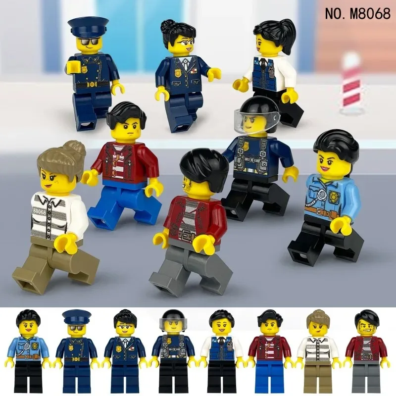 Prisoner doll 8068, children's small particles, assembled toys, police dolls, rogue replicas, children's gifts.
Prisoner doll 8068, children's small particles, assembled toys, police dolls, rogue replicas, children's gifts.