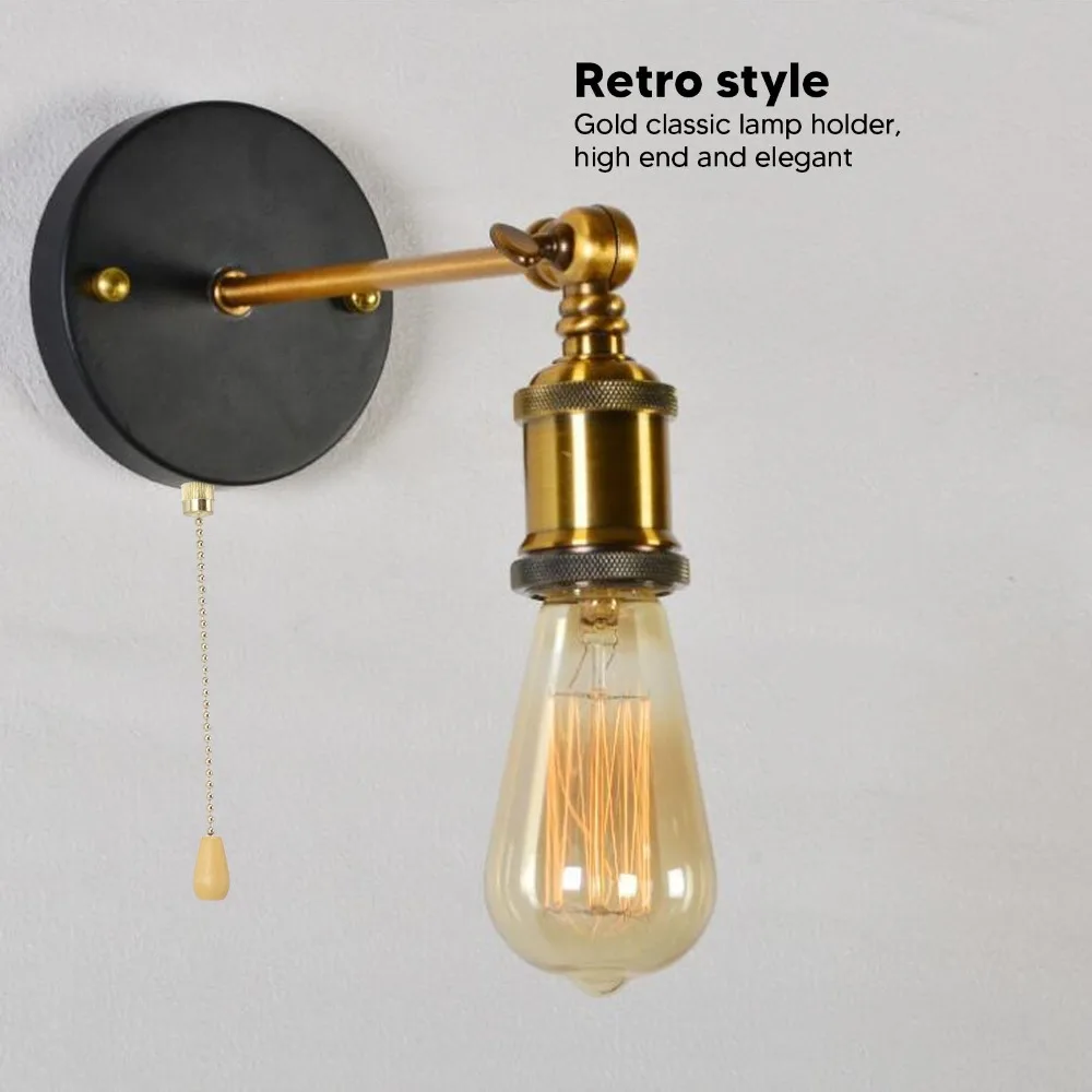 Industrial Iron Wall Sconce 180 Degree Adjustable E27 E26 Base Wall Lamp 110-220V Gold Finish Wall Mounted Lamp Bedroom Lighting
Industrial Iron Wall Sconce 180 Degree Adjustable E27 E26 Base Wall Lamp 110-220V Gold Finish Wall Mounted Lamp Bedroom Lighting