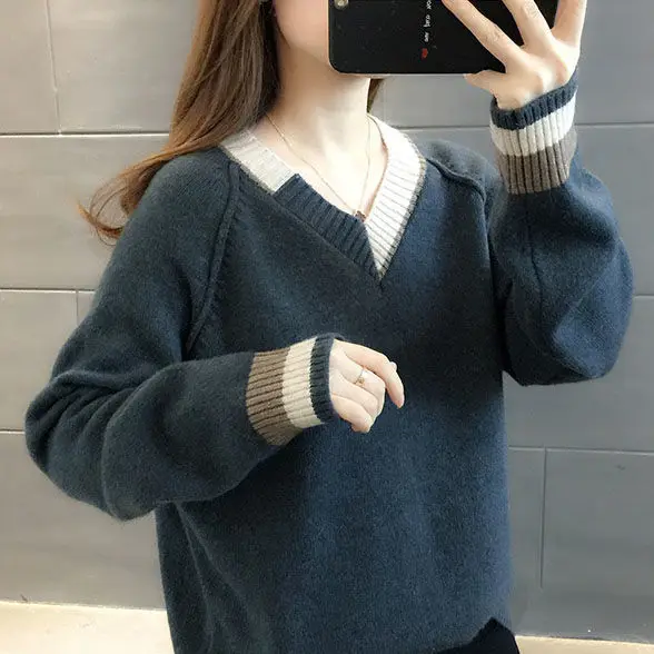2024 New V-Collar Sweater Women Argyle Spring and Winter Solid Knitting Pullovers Basic Jumper Pull Femme Fashionable T127
2024 New V-Collar Sweater Women Argyle Spring and Winter Solid Knitting Pullovers Basic Jumper Pull Femme Fashionable T127