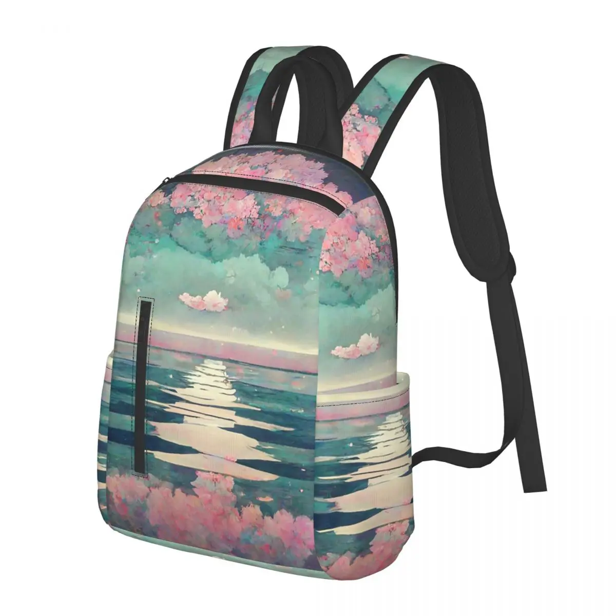 Pastel Pink Clouds And Bule Sea Student Backpack School Bag Hiking Travel Daypack for Boys Girls Bookbag Shoulder Bags
Pastel Pink Clouds And Bule Sea Student Backpack School Bag Hiking Travel Daypack for Boys Girls Bookbag Shoulder Bags
