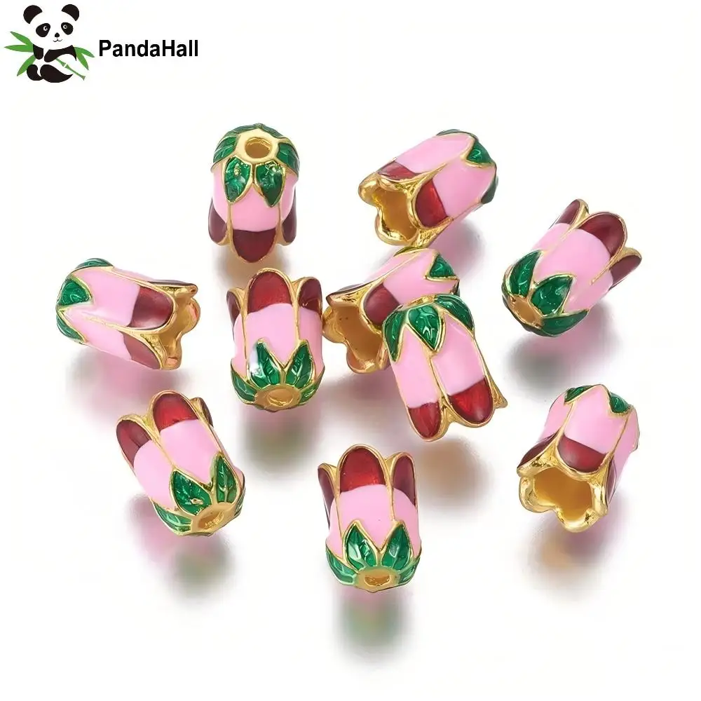 PandaHall 10Pcs Alloy Enamel Bead Caps 11x8mm Metal 5-Petal Flowers Spacer Beads Cone End Caps for DIY Jewelry Making
PandaHall 10Pcs Alloy Enamel Bead Caps 11x8mm Metal 5-Petal Flowers Spacer Beads Cone End Caps for DIY Jewelry Making