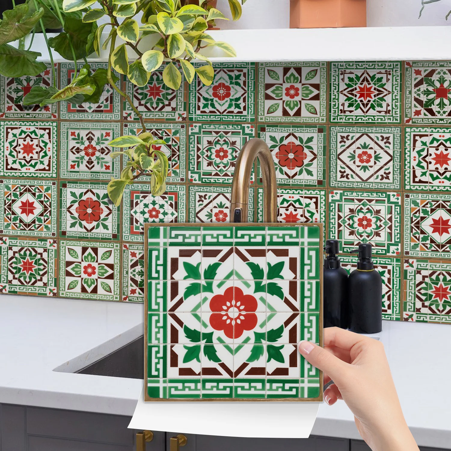 Ceramic tile stickers, adhesive removable wall stickers, waterproof, heat-resistant retro colored indoor wall stickers
Ceramic tile stickers, adhesive removable wall stickers, waterproof, heat-resistant retro colored indoor wall stickers