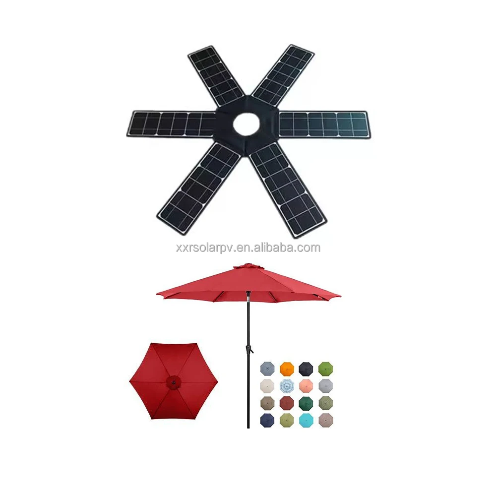 Durable 130w Solar Panel Umbrella Shape Customized Solar Charger With USB Port For Power Supply On Outdoor Beach Terrace Etc
Durable 130w Solar Panel Umbrella Shape Customized Solar Charger With USB Port For Power Supply On Outdoor Beach Terrace Etc