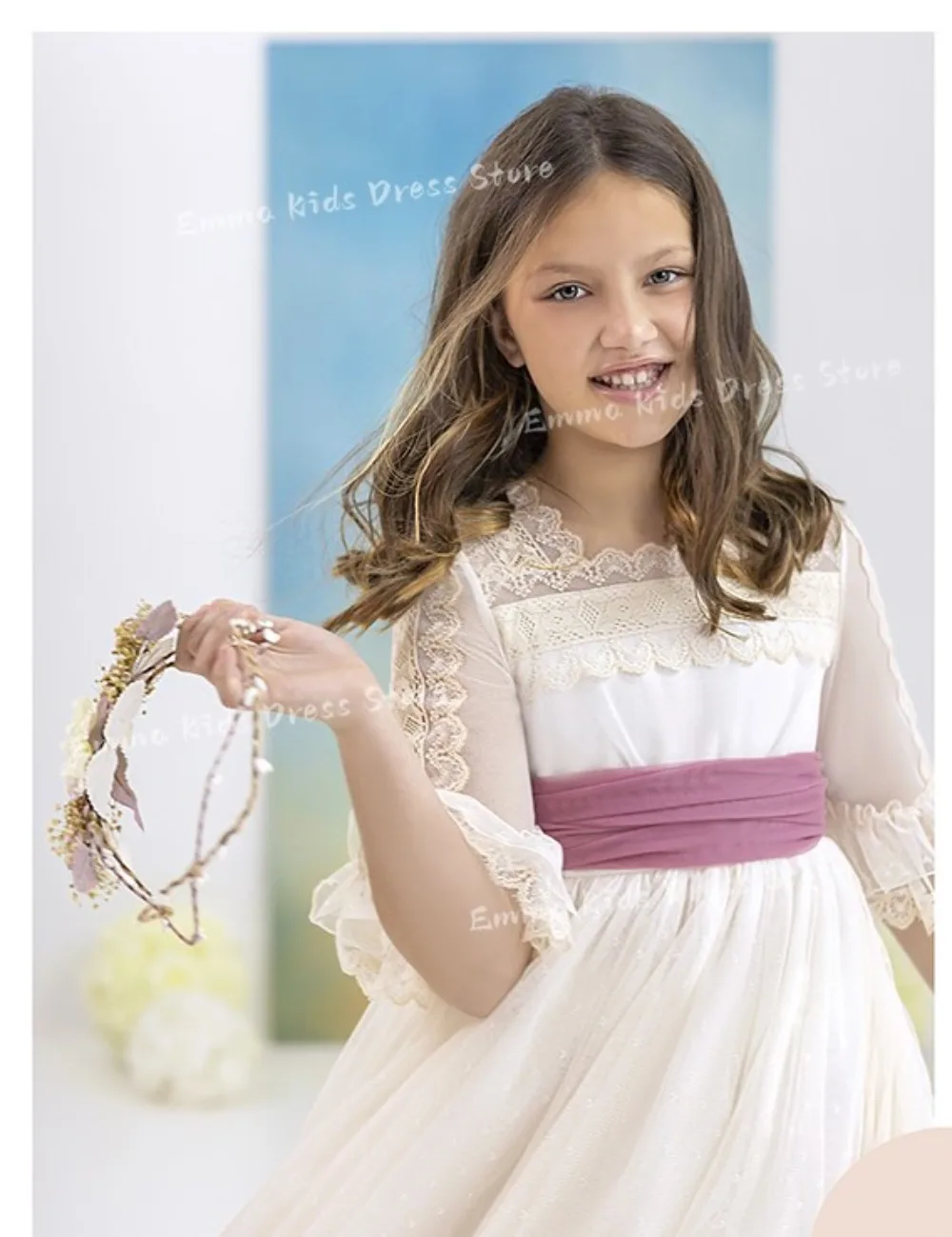 DROISCustom Elegant Pure Children's First Communion Dress Wedding White Tulle Lace Floral Girl Birthday Party Evening Dress
DROISCustom Elegant Pure Children's First Communion Dress Wedding White Tulle Lace Floral Girl Birthday Party Evening Dress