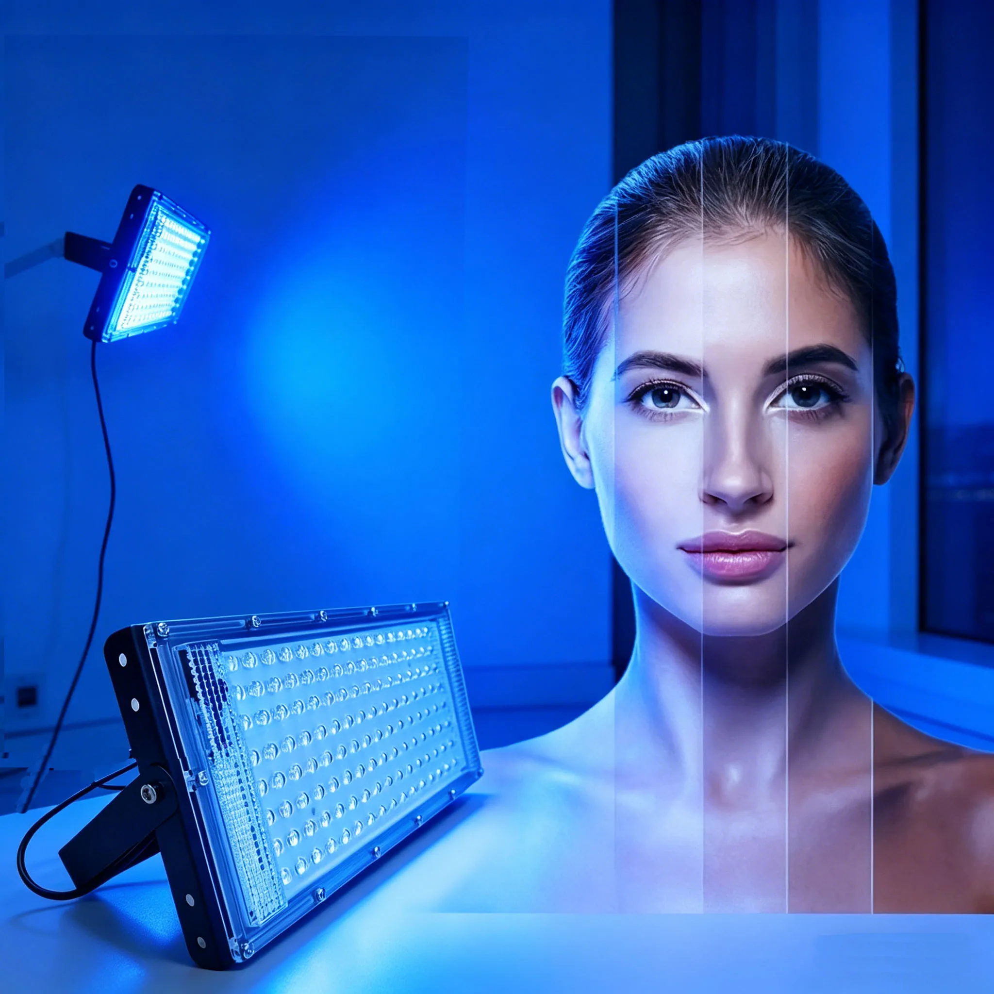 5V USB Blue Light 460Nm 96Led Beauty Lamp Body Color Sports Yoga Sunbathing Lamp Home Tanning Lamp with Back Bracket
5V USB Blue Light 460Nm 96Led Beauty Lamp Body Color Sports Yoga Sunbathing Lamp Home Tanning Lamp with Back Bracket