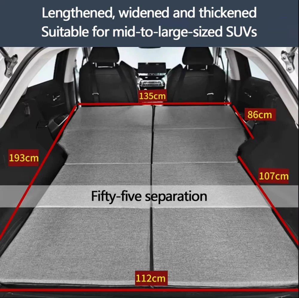 The non-inflatable car mattress travel bed is suitable for the rear trunk sleeping pads of SUVs, single and double folding beds
The non-inflatable car mattress travel bed is suitable for the rear trunk sleeping pads of SUVs, single and double folding beds