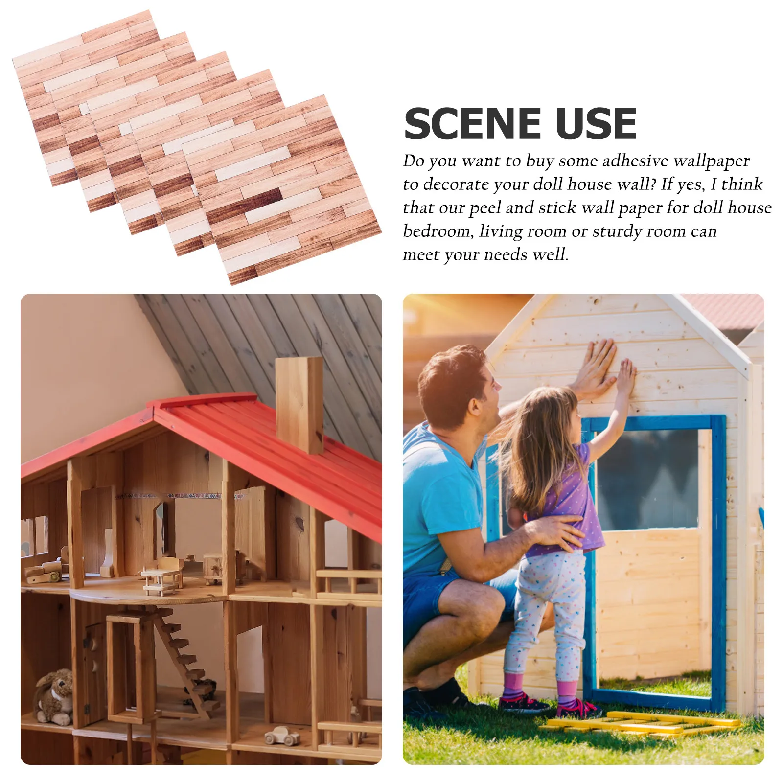 Набор из 5 реалистичных самоклеящихся листов бумаги с текстурой дерева для пола, 10x10 см, для миниатюрных домиков, легко устанавливаемые, масштаб 1:12
Набор из 5 реалистичных самоклеящихся листов бумаги с текстурой дерева для пола, 10x10 см, для миниатюрных домиков, легко устанавливаемые, масштаб 1:12