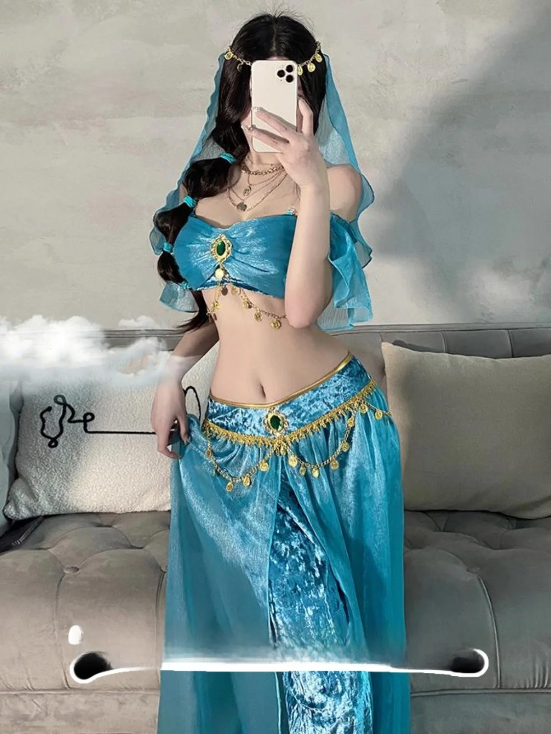 Sexy Jasmine Princ Godd Cosplay Aladdin Queen orm Pants Ethnic Sle Theme Park Attraction Women's Traditional Costume
Sexy Jasmine Princ Godd Cosplay Aladdin Queen orm Pants Ethnic Sle Theme Park Attraction Women's Traditional Costume