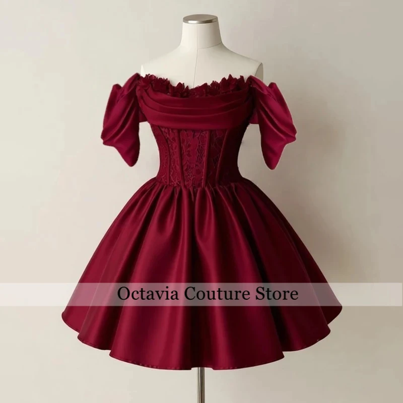 Burgundy A Line Graduation Dress Lace Flowers Mini Homecoming Dresses Teen Customized Evening Prom Gowns платье на выпускной
Burgundy A Line Graduation Dress Lace Flowers Mini Homecoming Dresses Teen Customized Evening Prom Gowns платье на выпускной