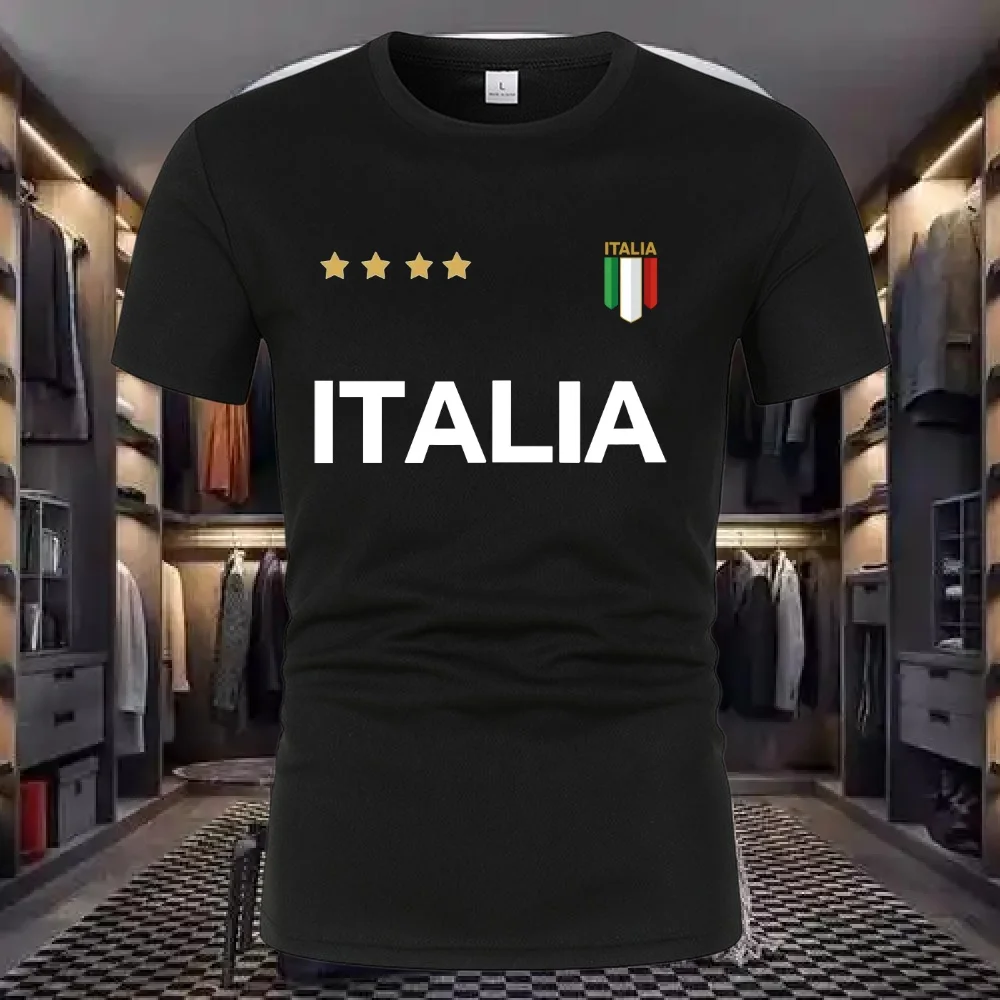 Men's summer loose plus casual print sports round neck short sleeved quick drying sports T-shirt top
Men's summer loose plus casual print sports round neck short sleeved quick drying sports T-shirt top