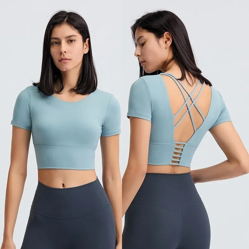 Summer New Short Yoga Clothes Cool and Beautiful Backstraps, Chest Pads, Fitness T-shirts, Outdoor Leisure Sports Short Sleeves
Summer New Short Yoga Clothes Cool and Beautiful Backstraps, Chest Pads, Fitness T-shirts, Outdoor Leisure Sports Short Sleeves