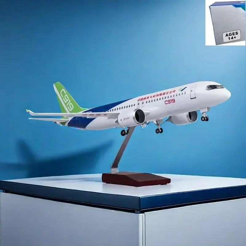 47CM 1/82 Scale Airplane China Commercial Aircraft C919 Airline Model W Light & Wheel Diecast Plastic Resin Plane Collection
47CM 1/82 Scale Airplane China Commercial Aircraft C919 Airline Model W Light & Wheel Diecast Plastic Resin Plane Collection