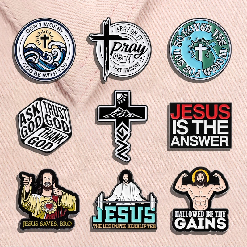 For God So Loved the World Enamel Pins Christian Jesus Religious God Be With You Brooch Lapel Badge Jewelry Gifts for Friends
For God So Loved the World Enamel Pins Christian Jesus Religious God Be With You Brooch Lapel Badge Jewelry Gifts for Friends