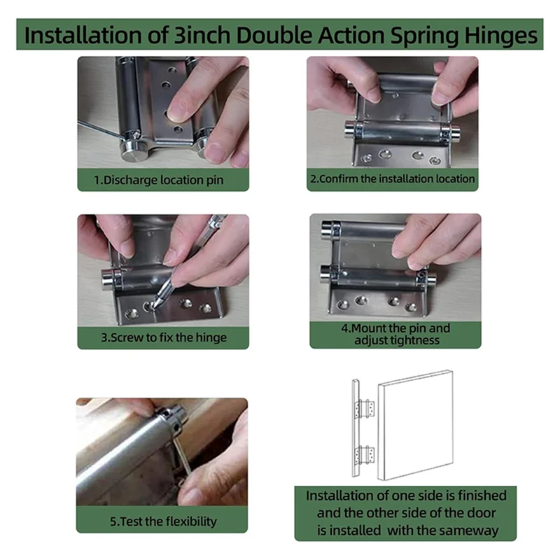 AT43-3Inch Double Action Spring Hinges, Self Closing Door Hinges For Saloon Cafe Pub Swinging Doors, Including Pins 4-Pack
AT43-3Inch Double Action Spring Hinges, Self Closing Door Hinges For Saloon Cafe Pub Swinging Doors, Including Pins 4-Pack