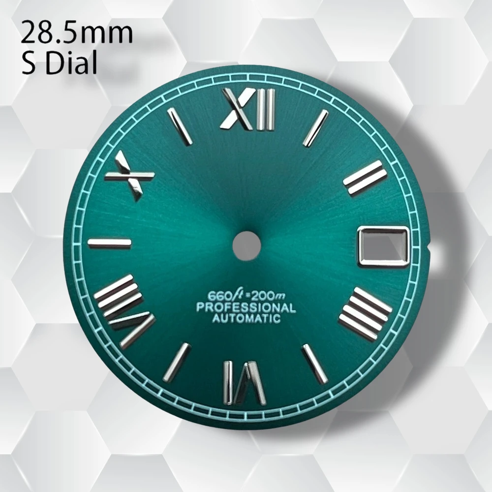 28.5mm S Logo Rome Dial Suitable for NH35/NH36/7S/4R Japanese Movement Diving Dial Watch Modification Accessories
28.5mm S Logo Rome Dial Suitable for NH35/NH36/7S/4R Japanese Movement Diving Dial Watch Modification Accessories
