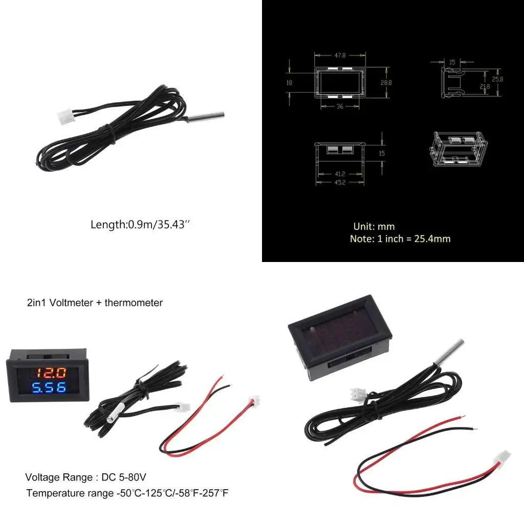 R9UF Dual Dispaly Automotive Car SUV 5V Universal 2 in 1 Temperature Meter Tester Adapter Digital LED Display
R9UF Dual Dispaly Automotive Car SUV 5V Universal 2 in 1 Temperature Meter Tester Adapter Digital LED Display