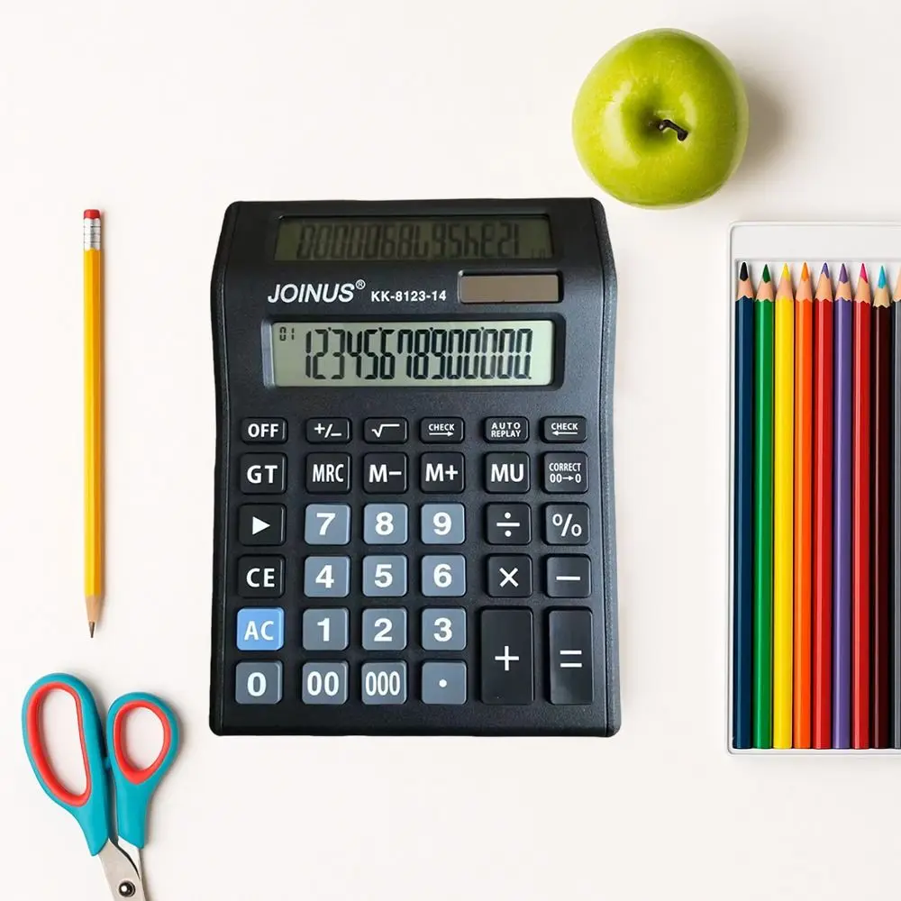 Multifunctional Solar Dual-Screen Calculator Large Screen Display Efficient Calculation 14 Digits Calculator Portable Stationery
Multifunctional Solar Dual-Screen Calculator Large Screen Display Efficient Calculation 14 Digits Calculator Portable Stationery
