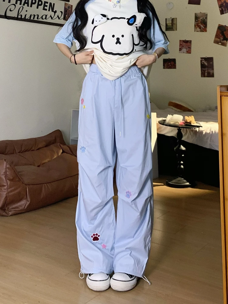 Korean Fashion Sweet Claws Embroidered Casual Pants Girl Women Cute Loose Versatile Summer Mopping Trousers Y2k Students Pants
Korean Fashion Sweet Claws Embroidered Casual Pants Girl Women Cute Loose Versatile Summer Mopping Trousers Y2k Students Pants