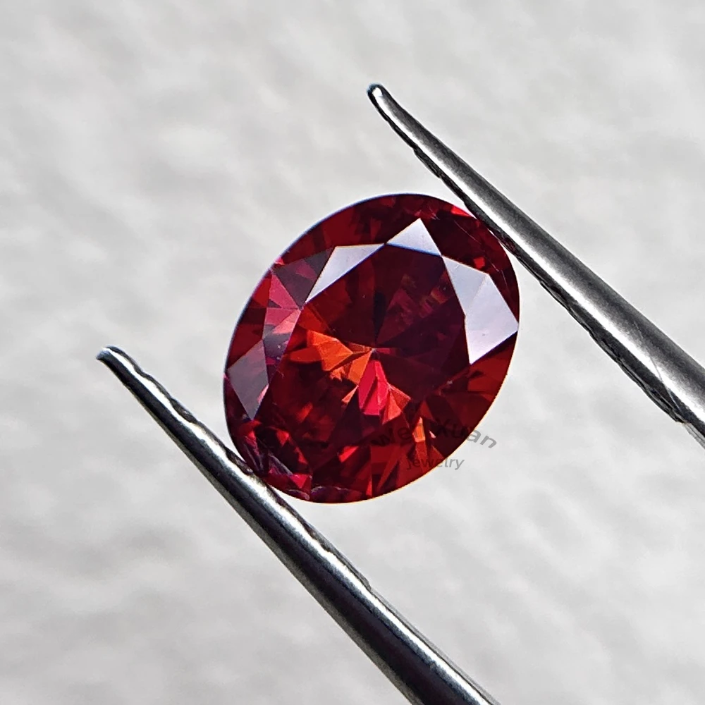 Oval Cut Bright Red Color VVS1 Loose Moissanite Stone 4x6-9x11mm 0.5-5ct Real jewelry GRA Certificate Gemstone
Oval Cut Bright Red Color VVS1 Loose Moissanite Stone 4x6-9x11mm 0.5-5ct Real jewelry GRA Certificate Gemstone