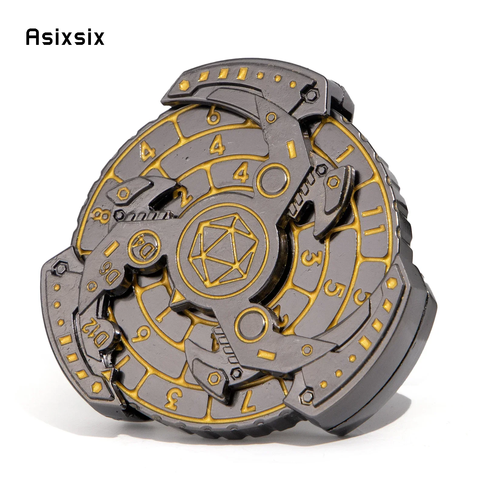 Black Yellow Mechanical Style A Spinning Wheel Toy with Dice for A Multiplayer Rotation Game, Featuring A Dice Scoring System
Black Yellow Mechanical Style A Spinning Wheel Toy with Dice for A Multiplayer Rotation Game, Featuring A Dice Scoring System