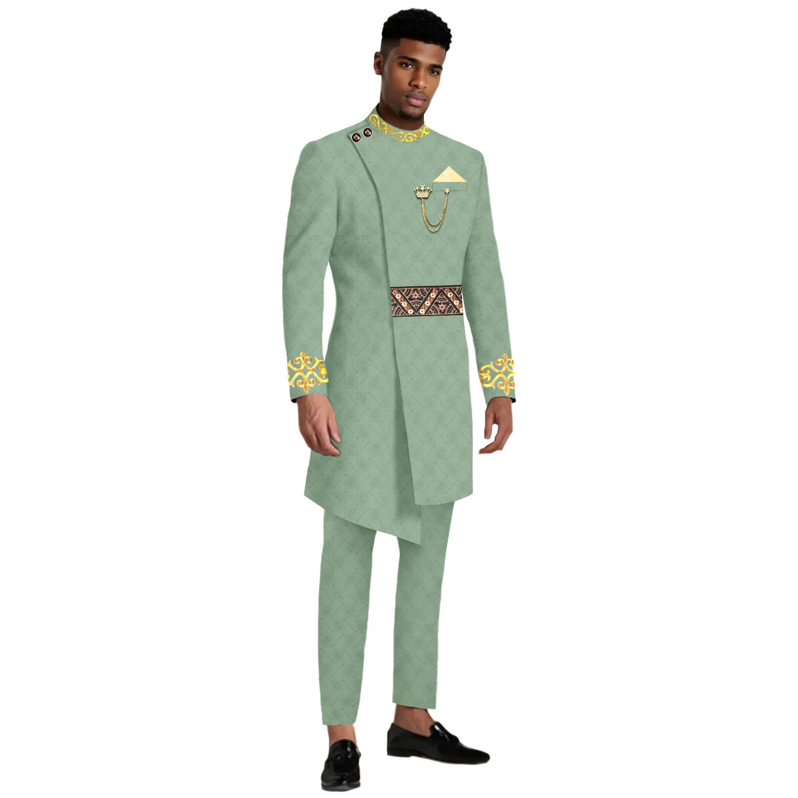 High Quality African Clothing for Men 2024 Fashion Embroidery Designed Jacket Pants Set African Wedding Outfits Evening Dress
High Quality African Clothing for Men 2024 Fashion Embroidery Designed Jacket Pants Set African Wedding Outfits Evening Dress