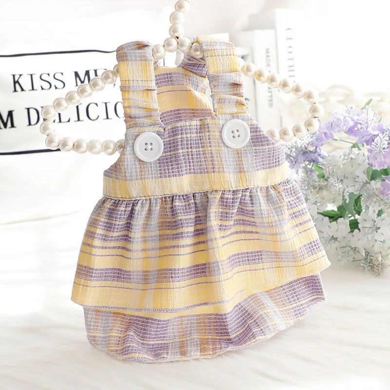 Summer New Pet Plaid Strap Dress Breathable Thin Cotton Material Fresh Style Skirt Small Medium Dog Cat Clothing Pet Apparel
Summer New Pet Plaid Strap Dress Breathable Thin Cotton Material Fresh Style Skirt Small Medium Dog Cat Clothing Pet Apparel
