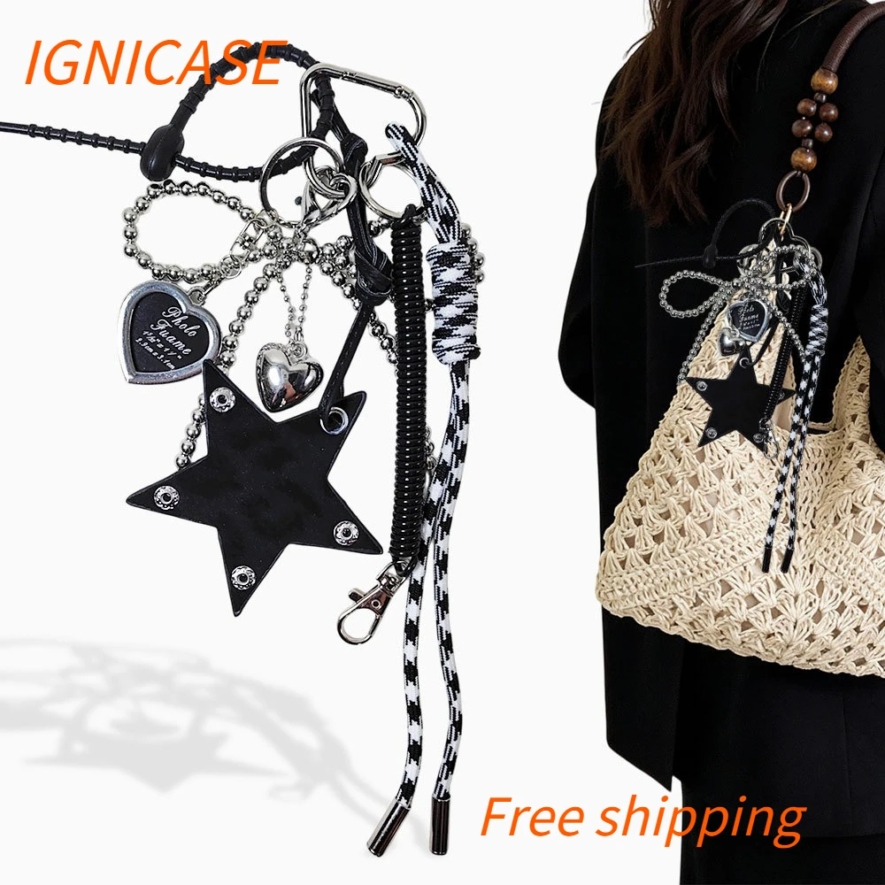 IGNICASE New Sweet and Cool Leopard Print Star Love Photo Frame Keychain High-end Fashion Series Bag Pendant Bag Accessories
IGNICASE New Sweet and Cool Leopard Print Star Love Photo Frame Keychain High-end Fashion Series Bag Pendant Bag Accessories