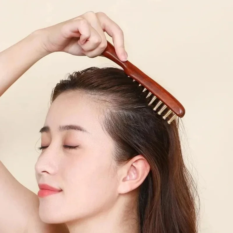 10-Teeth Copper Wood Massager Comb for Head Meridian Therapy and Relaxation
10-Teeth Copper Wood Massager Comb for Head Meridian Therapy and Relaxation