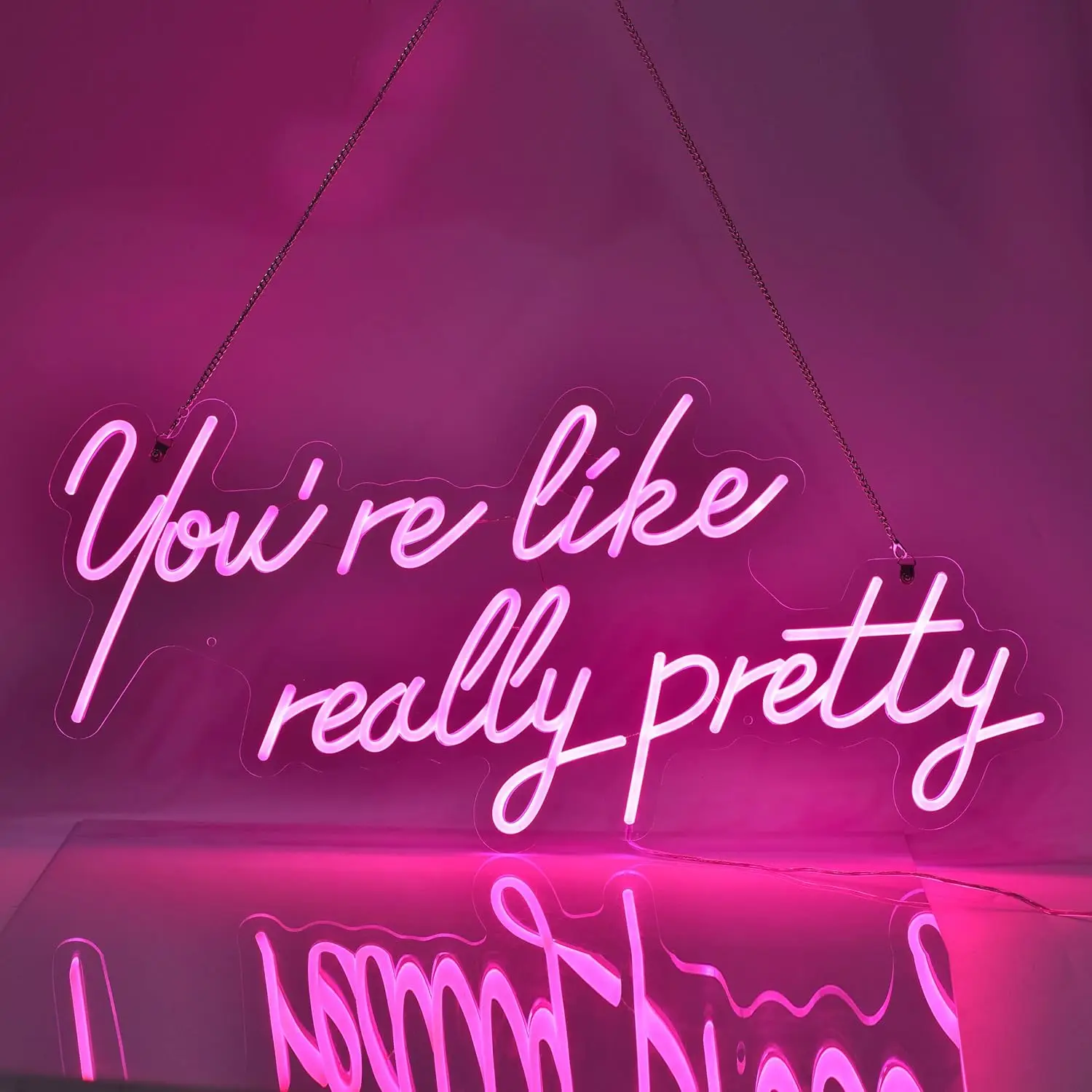 28 inch LED Neon Sign for Wall Decor, Pink Light with Dimmable Switch for Party
28 inch LED Neon Sign for Wall Decor, Pink Light with Dimmable Switch for Party