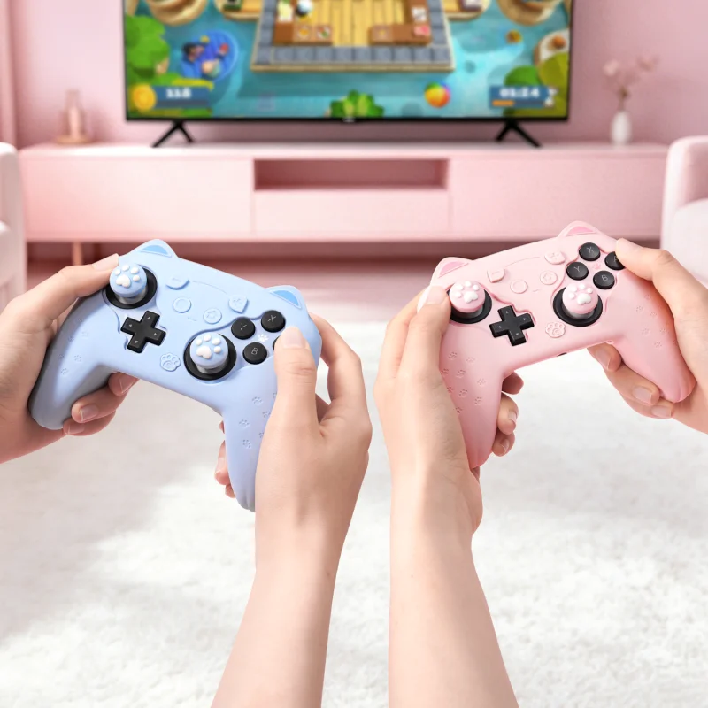 For Switch2 Pro Handle Silicone Cover+Rocker Cap+Rocker Cute Pattern Game Controller Anti Drop Case For Ns2 Accessories Gift
For Switch2 Pro Handle Silicone Cover+Rocker Cap+Rocker Cute Pattern Game Controller Anti Drop Case For Ns2 Accessories Gift