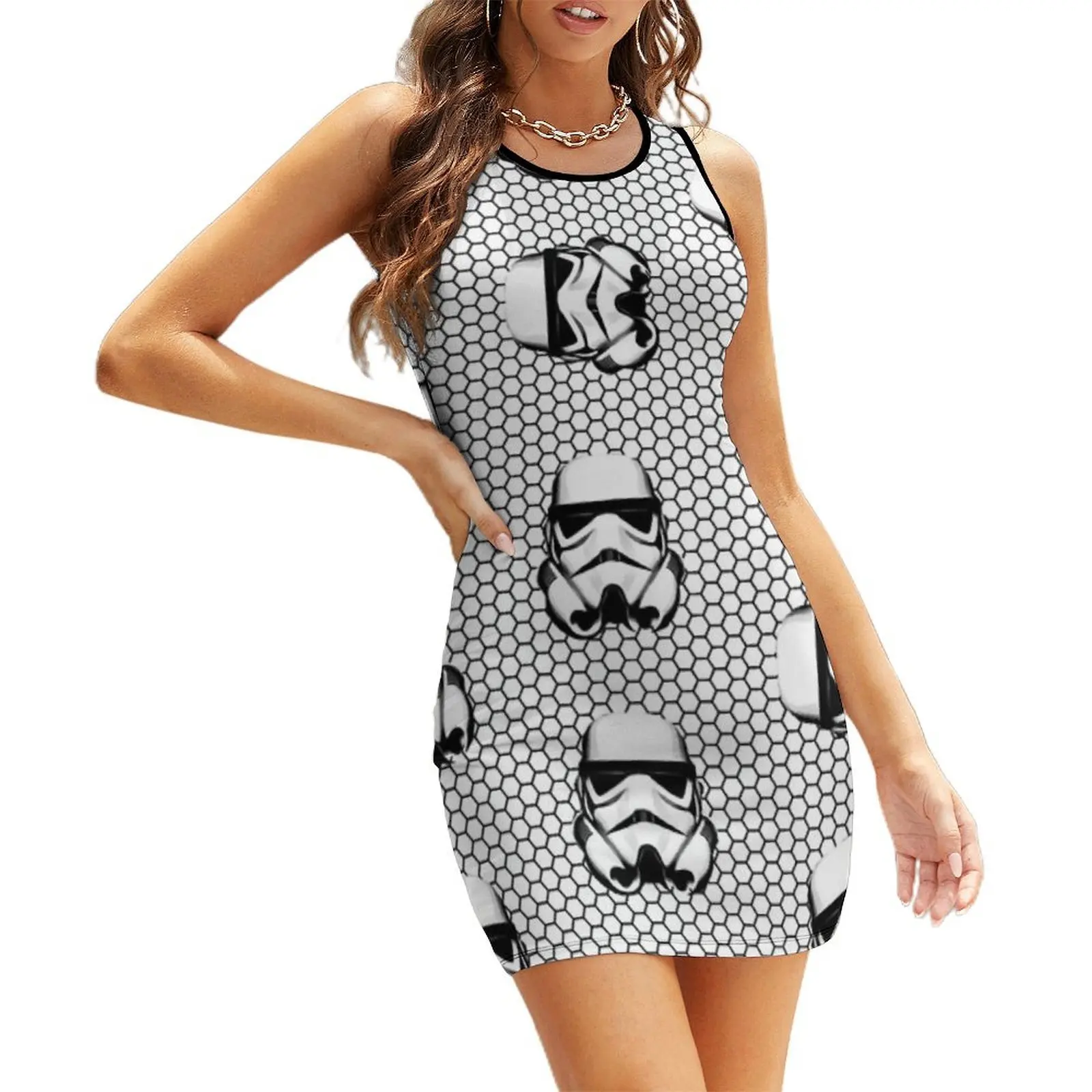 Trooper Net Helmets Sleeveless Sundress luxury evening dress woman for wedding summer women's suit Party dresses for women
Trooper Net Helmets Sleeveless Sundress luxury evening dress woman for wedding summer women's suit Party dresses for women