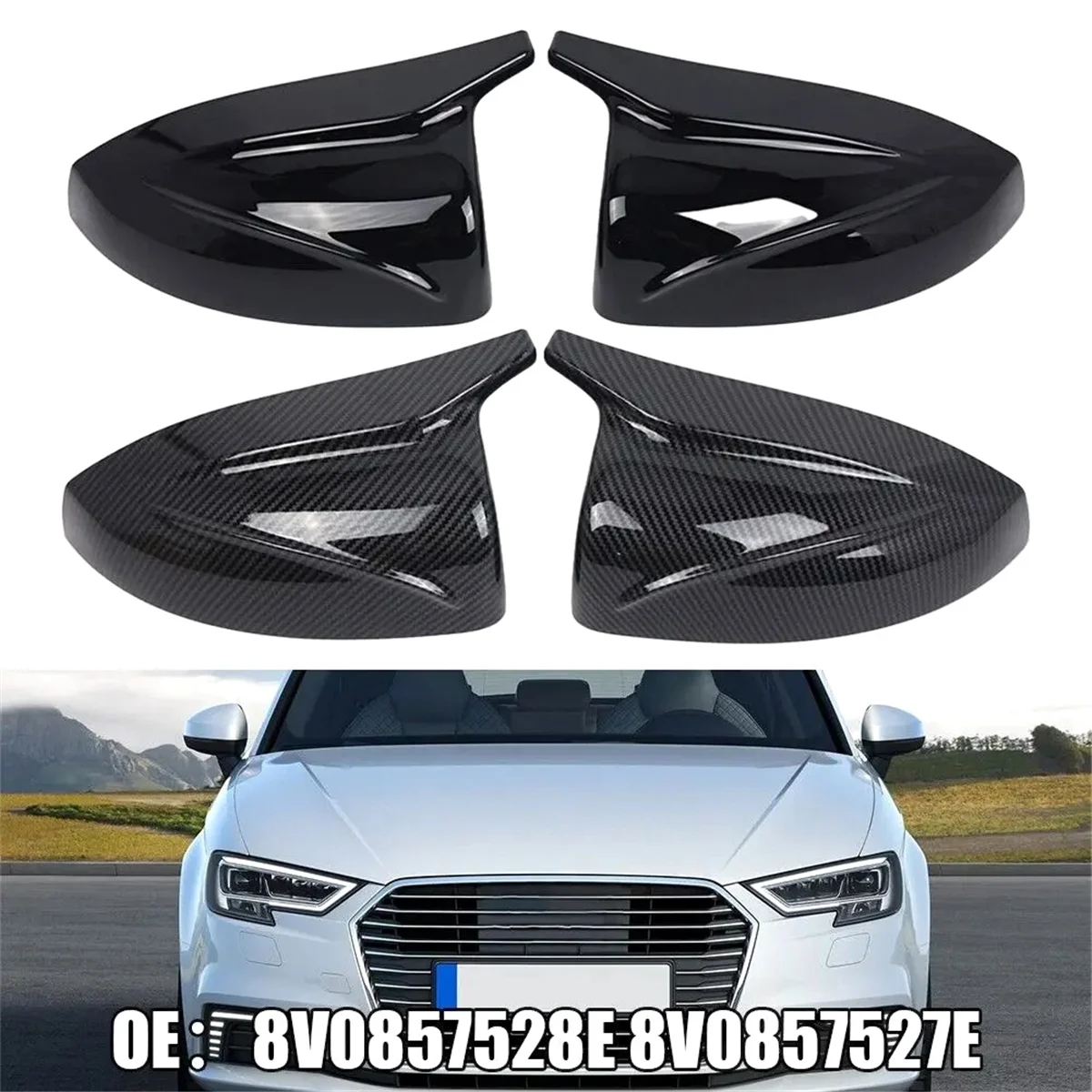 Черные сменные чехлы на зеркала для AUDI A3 S3 RS3 2014-2020, корпус зеркала заднего вида
Черные сменные чехлы на зеркала для AUDI A3 S3 RS3 2014-2020, корпус зеркала заднего вида